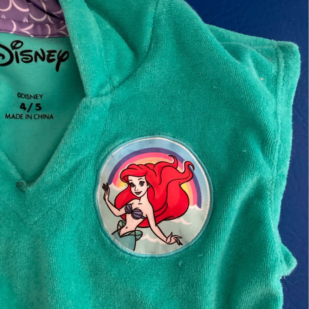 Disney Ariel Green Towel Poncho - Picture 1 of 4